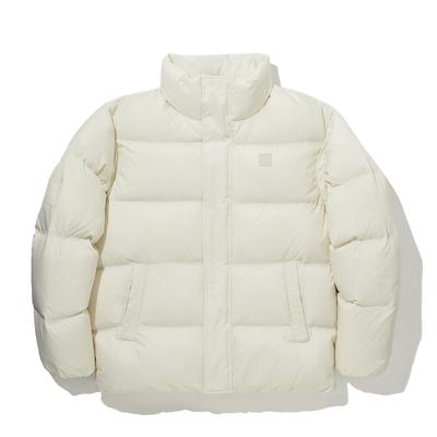 Li Ning Vital Series однотонный свободный короткий пуховик с воротником-стойкой и длинными рукавами унисекс верхняя одежда жемчужно-белый AYMU319-3