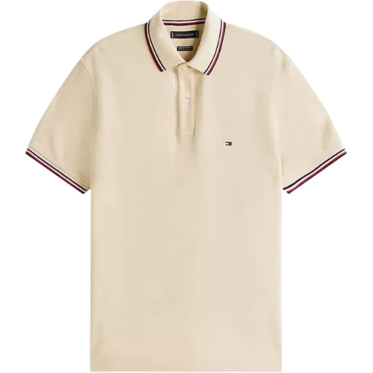 Tommy Hilfiger Классическая ретро полоска с логотипом, удобная, простая, с коротким рукавом, мужские топы 78J2653-281