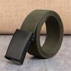 Мужской и женский автоматический модный нейлоновый ремень с пряжкой в ​​стиле милитари, парусиновый ремень