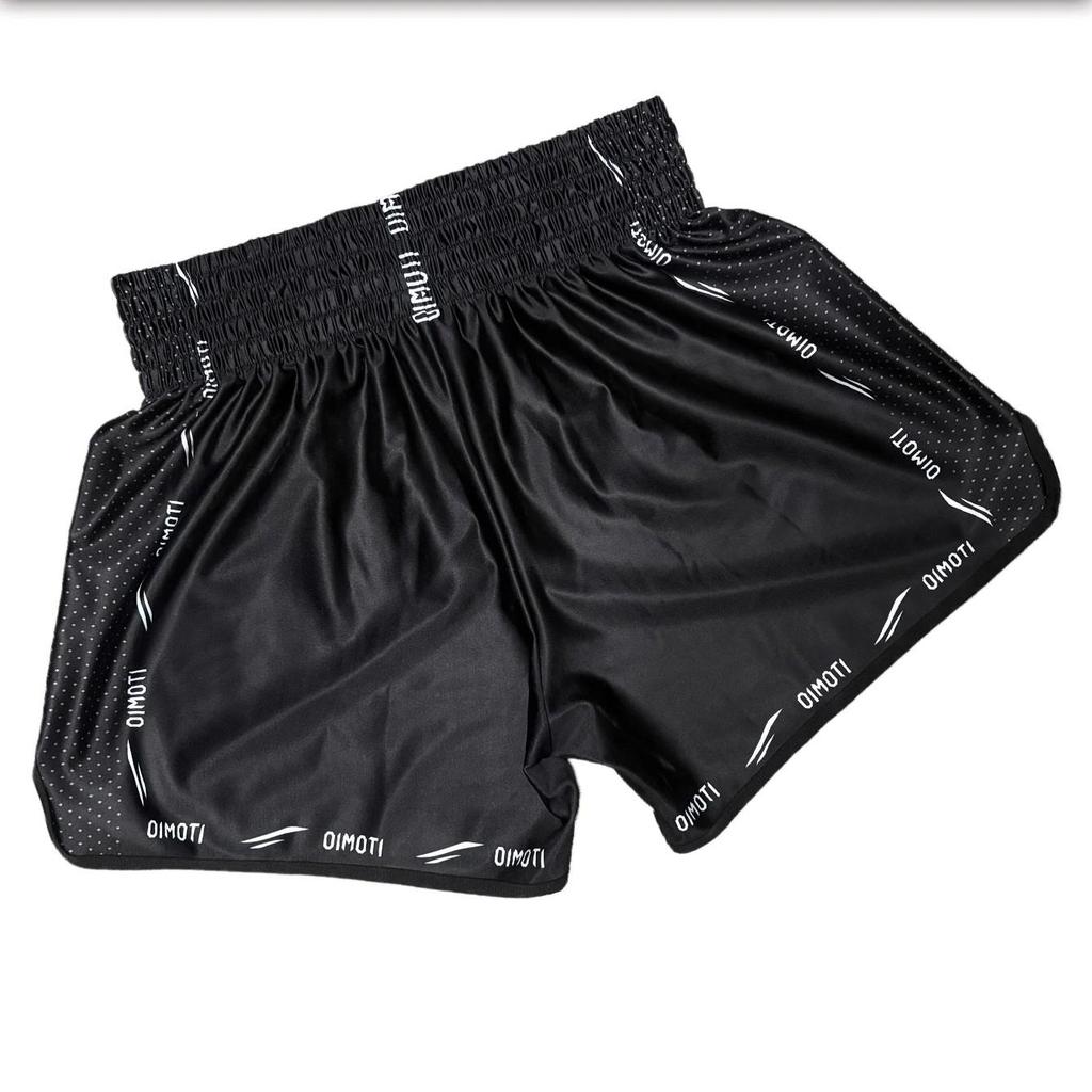 Classic Black Muay Thai Kickboxing Boxing MMA UFC Casual Shorts Gym Sport Unisex Men Women Workout Quick Dry Print Elastic High Waist Training