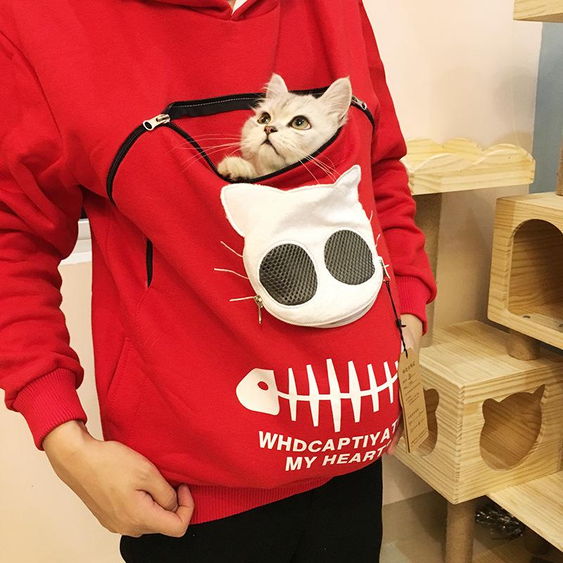 Толстовка Cat Lovers Hoodie Kengaroo Dog Pet Paw Pullovers Cuddle Pouch Sweatshirt Pocket Animal Ear Hooded Pullover