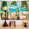 Парусник приморский пейзаж гобелен настенный природный пейзаж эстетика комнаты Декор в гостиную фоновая ткань