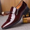 Модные классические туфли из лакированной кожи PU для мужчин, повседневные деловые туфли, формальные офисные туфли для мужчин, оксфорды для вечеринок и свадеб