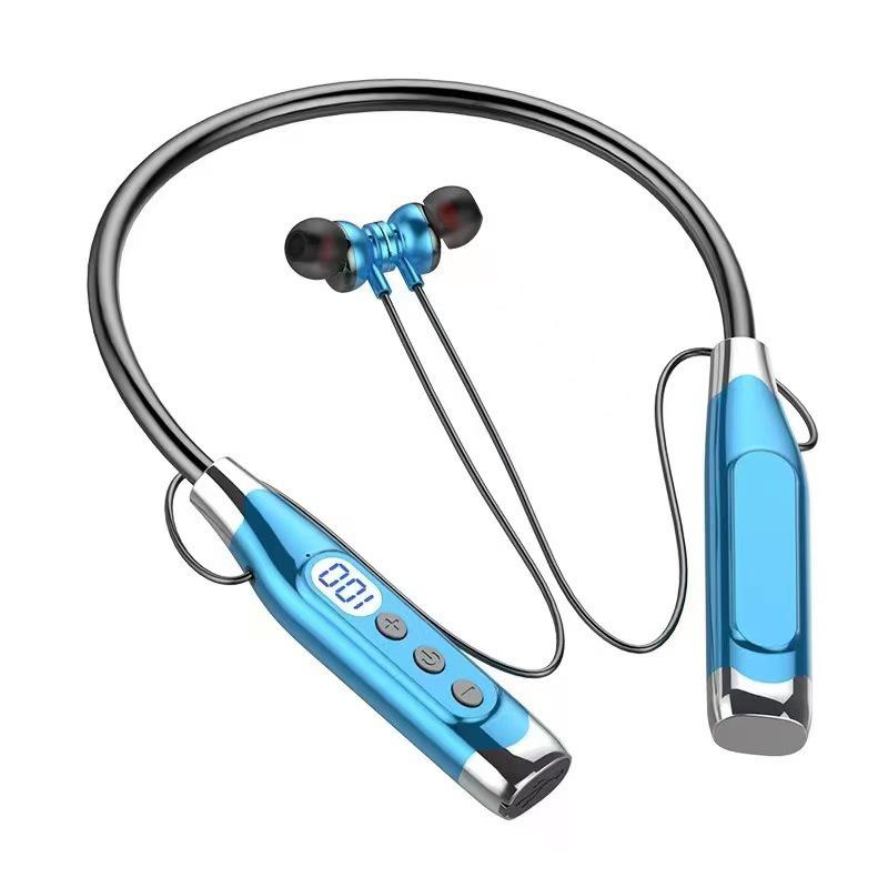 2025 Высококачественные спортивные Bluetooth-наушники с шейным ободком, долгим временем работы от аккумулятора, слотом для карты, проводным подключением и шумоподавлением.