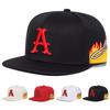 Men Letter A Embroidered Side Flame Hip Hop Hat Outdoor Adjustable Sunscreen Leisure Hat Spring Autumn Travel Tourism Beach Vacation