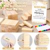 1 Set Wedding Guestbook Alternative Wooden Block with Transparent Acrylic Box Pens Sign Wedding Bridal Shower Party Reception Decoration
