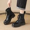 Модные женские повседневные туфли женские кожаные челси женские классические панк женские готические туфли высокие сапоги на платформе женские ботинки женские