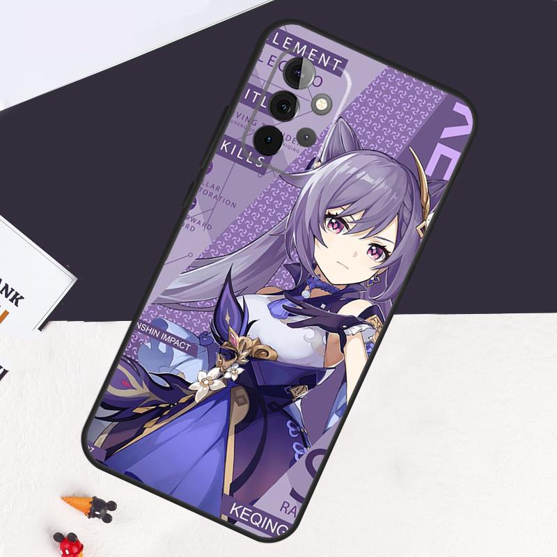 Чехол Genshin Impact Кэцин для Samsung Galaxy A53 A15 A22 A52 A32 A54 A14 A16 A26 A36 A56 A55 A35 A05 A06 A33 A13