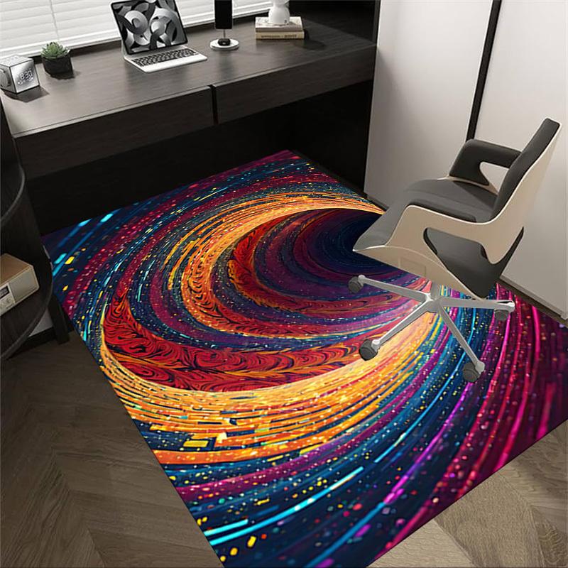 1PC Vortex Swirl Extra Large Non Slip Floor carpet, Office, family, bedroom, Studio Large Area Rug Indoor Rugs, , Vibrant Colors