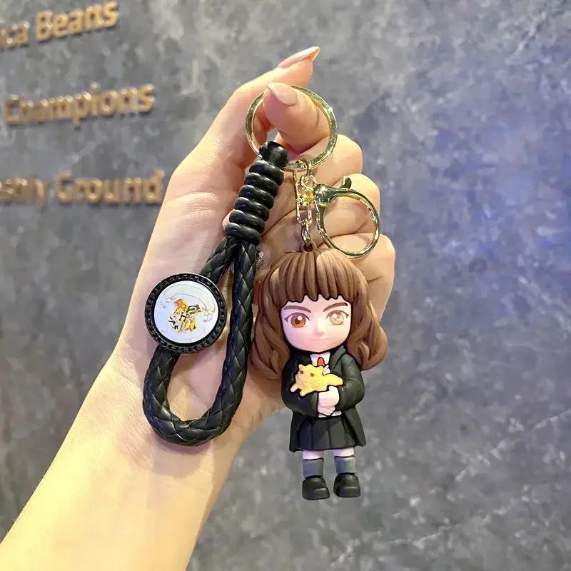 Non-Toxic .Harry Hogwarts Keychain Cute Cartoon Character Car Hanging Ornament Backpack Gift For Fans Kids Bag Keys Bag Decoration