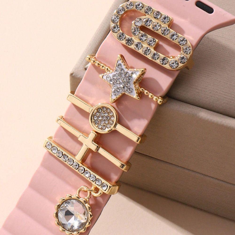 Metal Decorative Ring Brooch Wristbelt Charms Creative Watch Band Ornament Strap Accessories