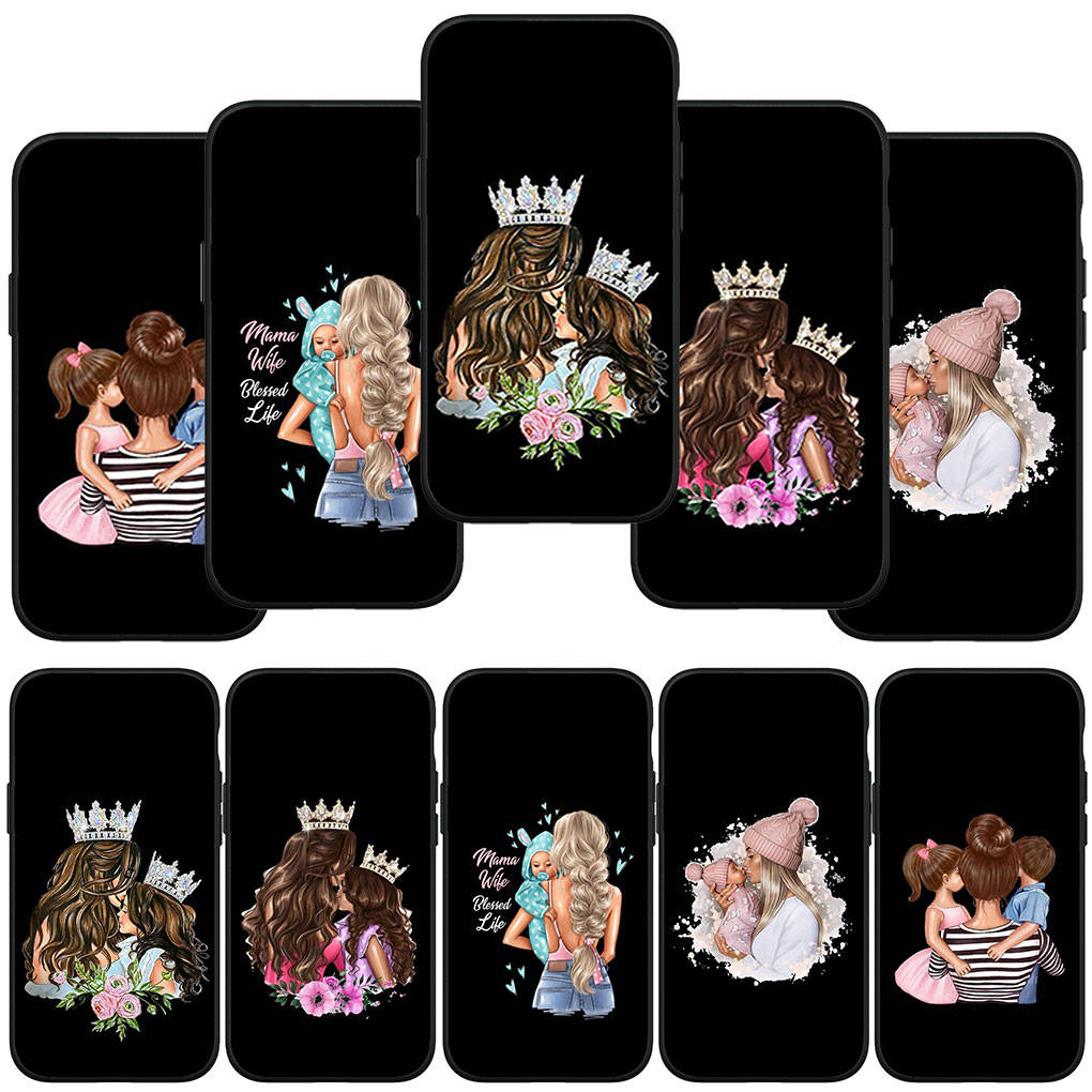 Phone Case for Samsung Galaxy S25 S24 S23 iPhone 16 15 Xiaomi Redmi Note 14 13 12 16E 11 Pro Max OPPO Moto Huawei Family Boy Woman Baby Girl Mom Cover