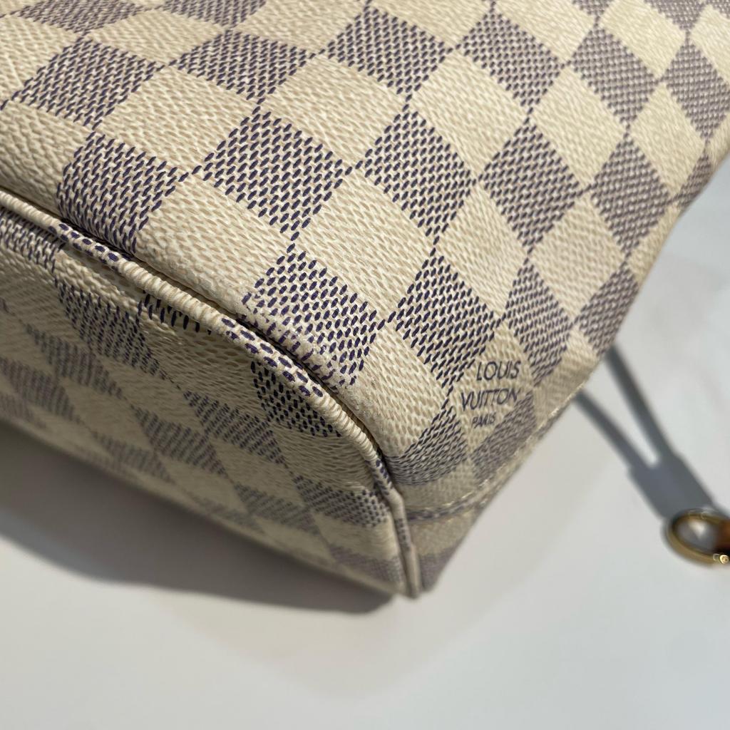 [Pre-Owned] Neverfull PM Checkerboard Coated Canvas Leather Tote Bag - Very Good #1P64B72