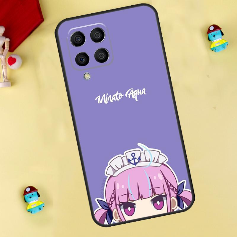 Чехол Minato Aqua Hololive для Samsung Galaxy M35 M55 M15 M11 M12 M13 M14 M06 M16 M36 M56 M31 M53 M32 M52 M34 M54
