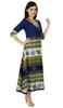 Bimba Womens Blue Anarkali Kurta Kurti Contemprory Chic Style Indian Long Maxi