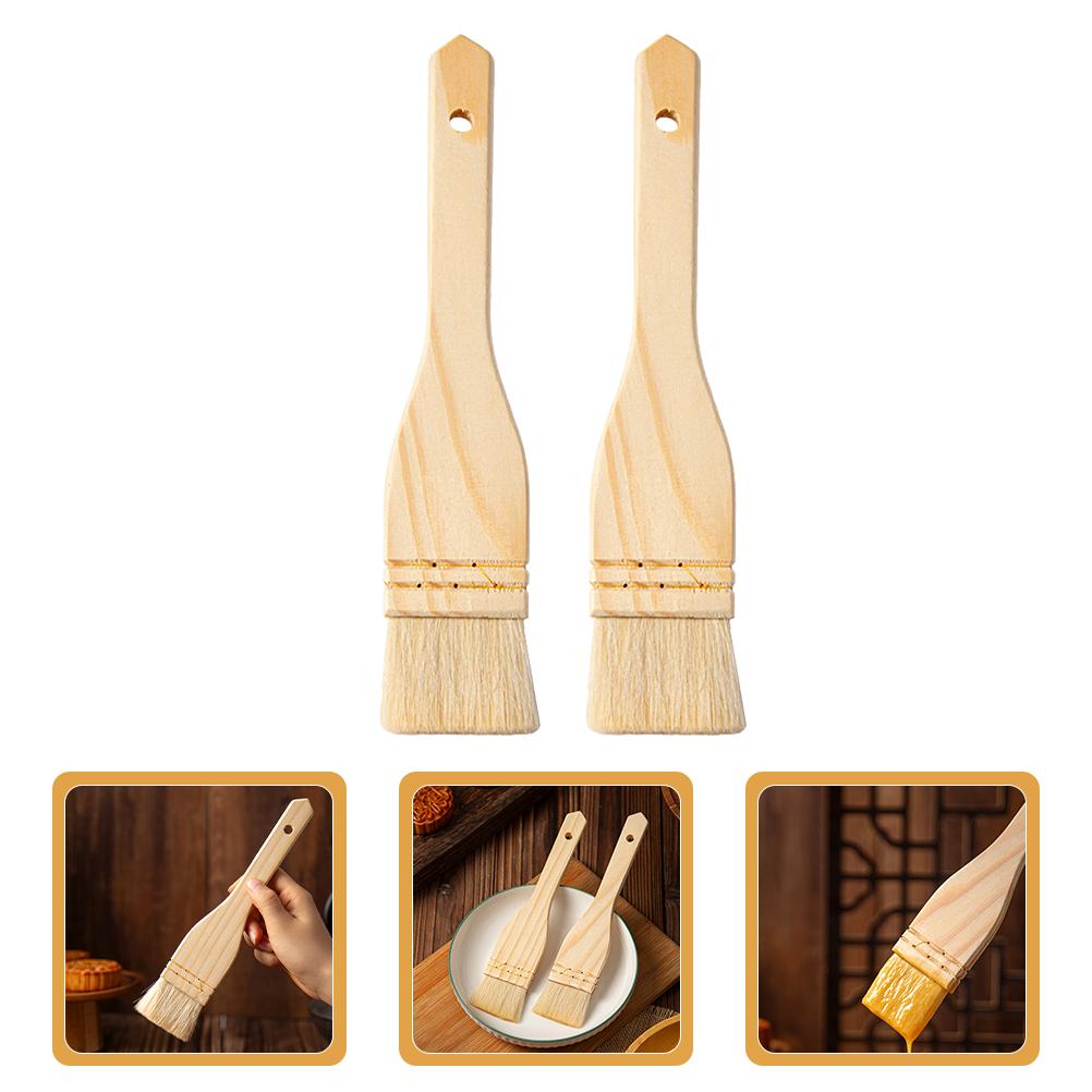 2 шт. Шерстяная кисть для гриля, выпечки, нанесения соуса на блины и яйца, портативный кухонный инструмент, кисть для масла, кухонная утварь для пикника на открытом воздухе, барбекю