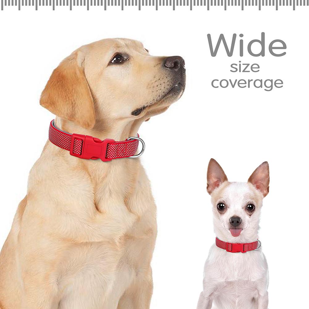 Светоотражающий ошейник для собак, прочный нейлоновый ошейник для собак, ожерелье, регулируемые ошейники для щенков для маленьких и больших собак, мопсов, безопасность в ночное время