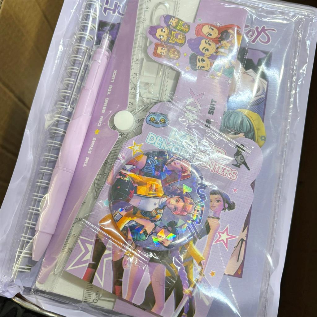 hot Kpop demon hunter Stationery Set Practical Learning Supplies Student Reward Small Gifts Birthday Souvenir for Birthday gift