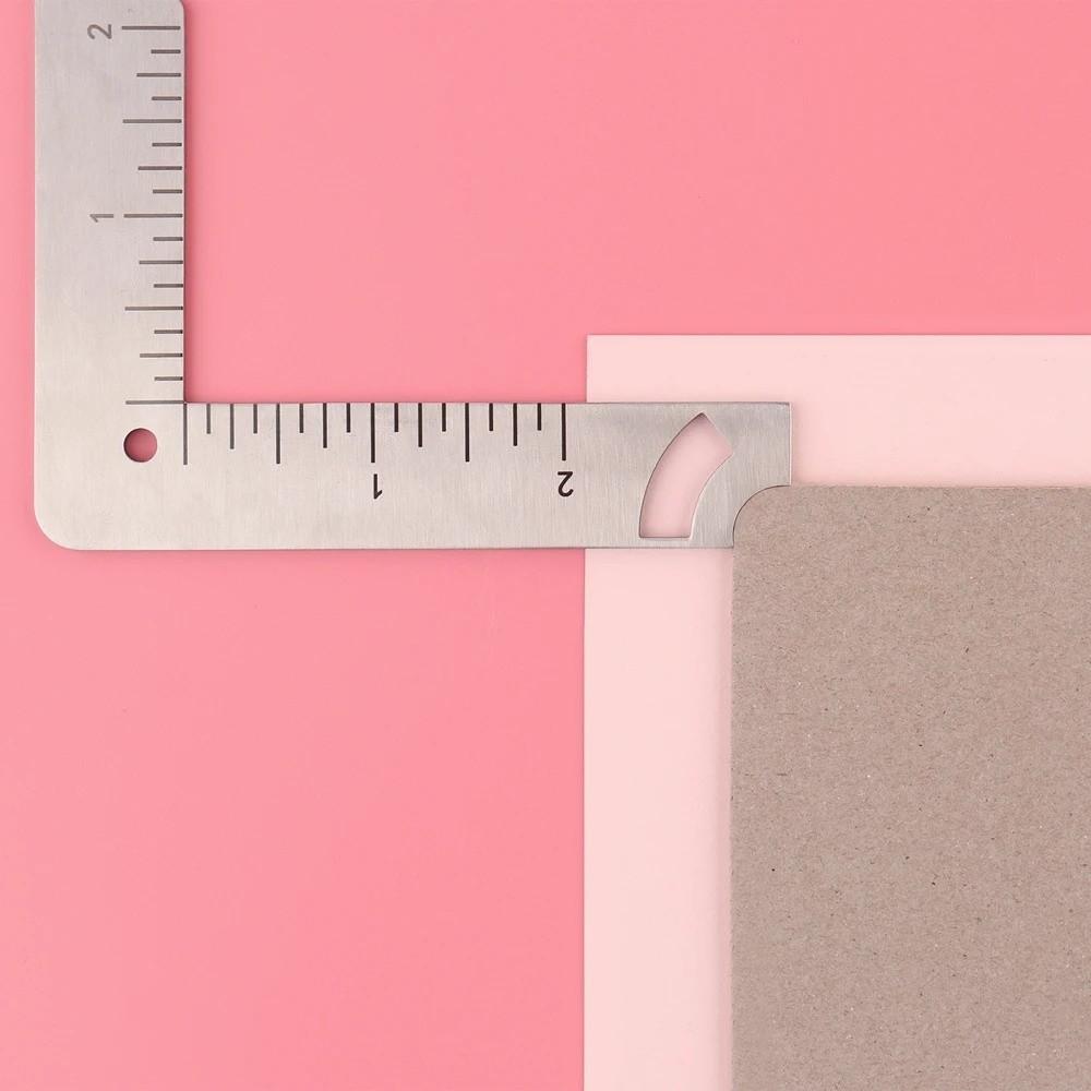 Multi-Function Book Cover Positioning Ruler 5-in-1 Gauge Ruler Durable Book Cover Guide