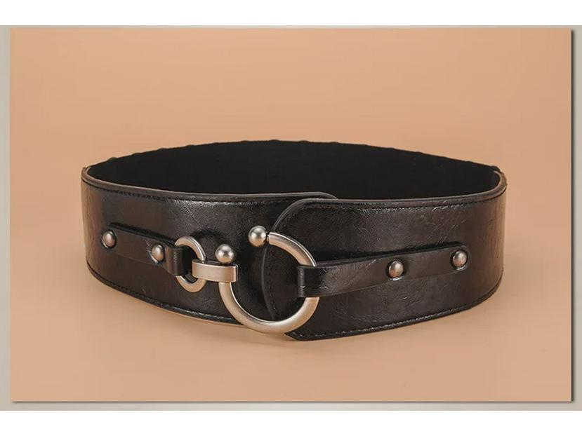 Korean Wide Waist Elastic Belt for Women – Versatile European & American Style