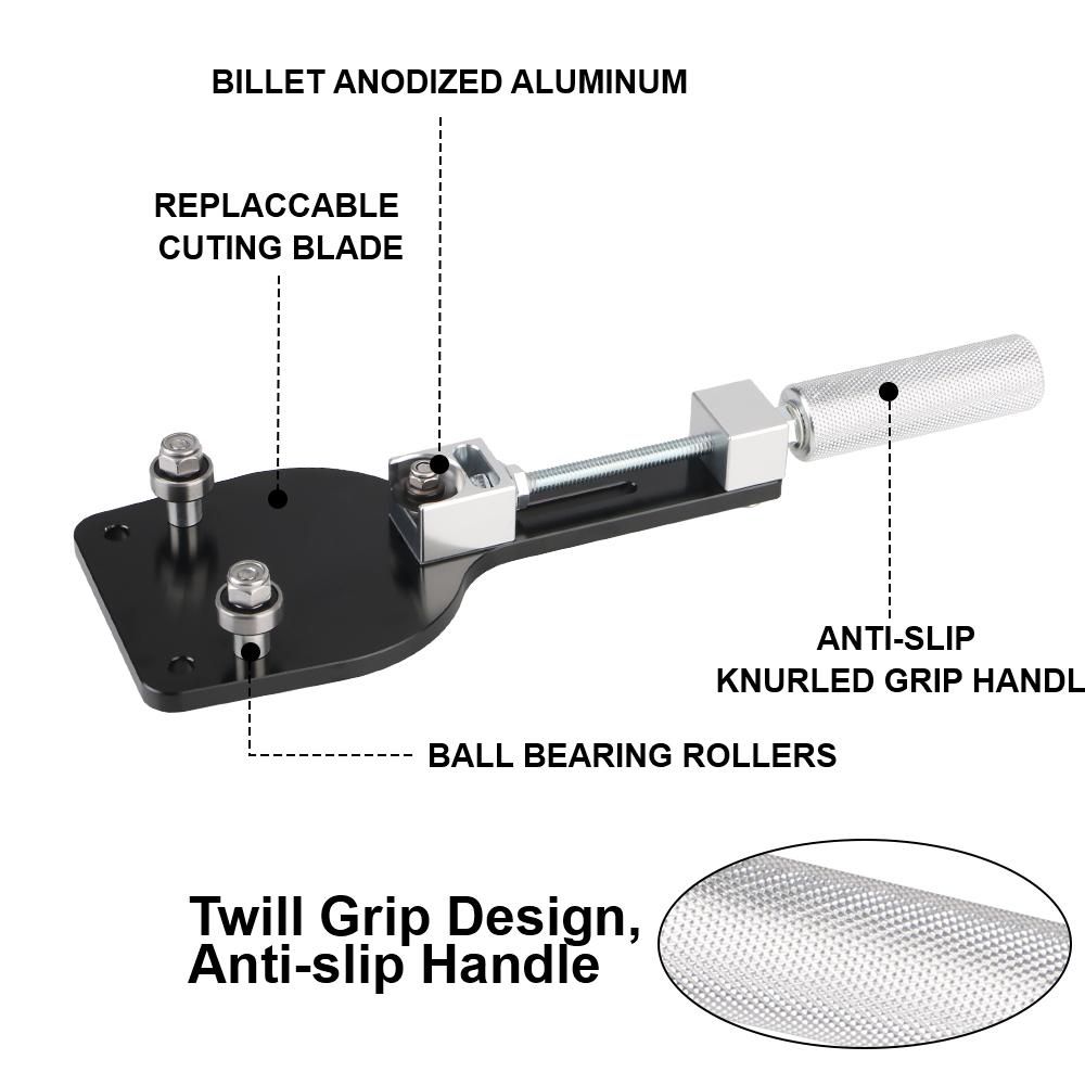 1PC Replace 77750 Oil Filter Cutter Tool Auto Cutting Car Accessories Fit For Range 2-3/8" - 5" Adjustable Black Aluminum