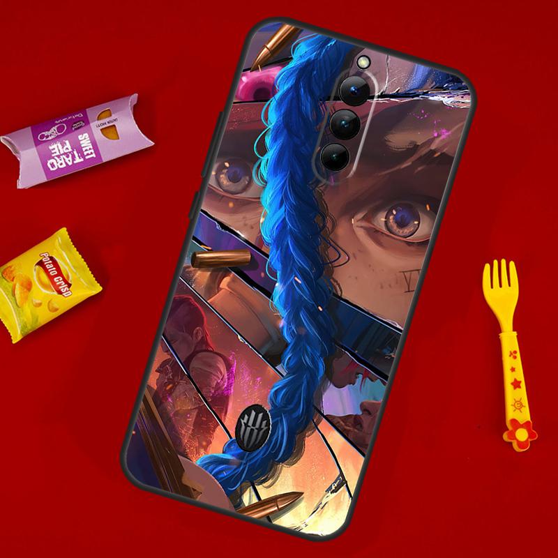 Аркейн Джинк Ви Аниме Для ZTE Nubia Red Magic 8 Pro Plus Мягкий Чехол Для Redmagic 7 Pro 7S 5G 5S 6R 6S 6 Pro Чехол
