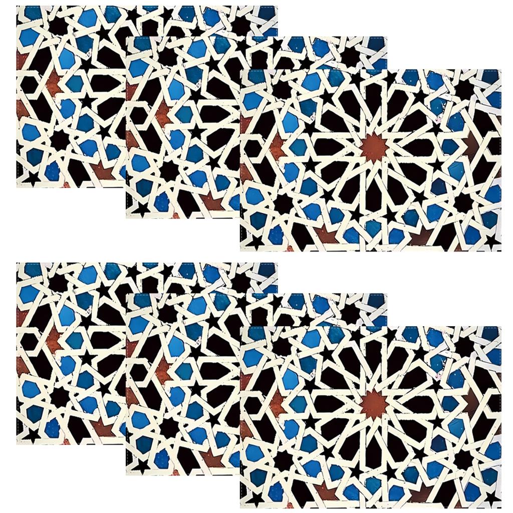4/6/8pcs Placemats in Geometric Shapes, Suitable for Home Dining and Party Decoration, Suitable for Home Dining and Party Decoration