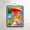 Cat DIY 5D Diamond Painting Rhinestone Animal Diamond Embroidery Cross Stitch Mosaic Full Round Drill Home Decor Art Gift
