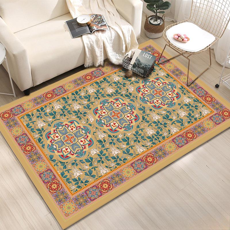 Винтажный ковер в этническом стиле для гостиной, напольный коврик в стиле бохо, ковер для проживания в семье, уличный коврик