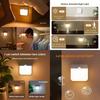 Geometric Portable Night Lamp With Motion Sensing And Warm White Light For Home