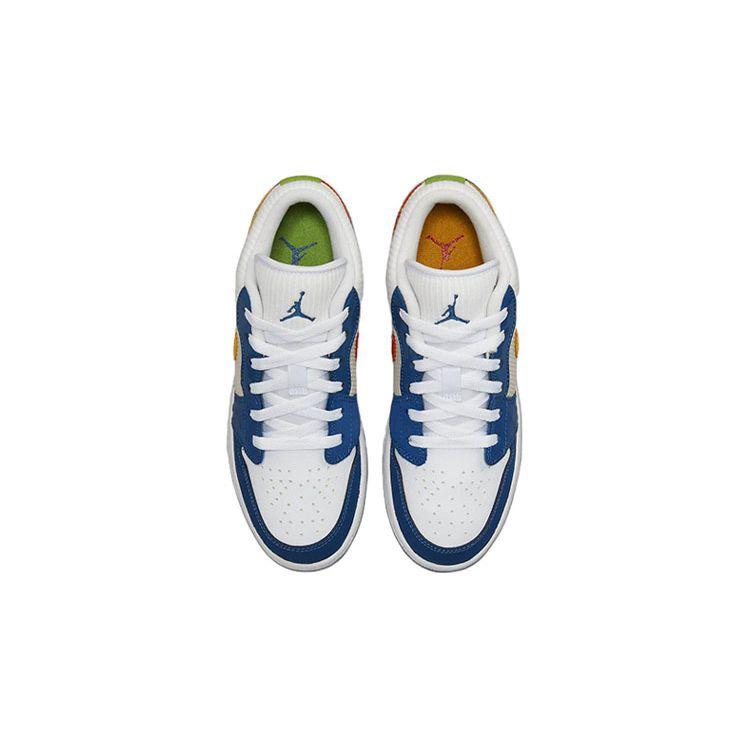 Детские кроссовки Air Jordan 1 Low SE GS Messy Room Синие французско-синие чатни DR6960-400