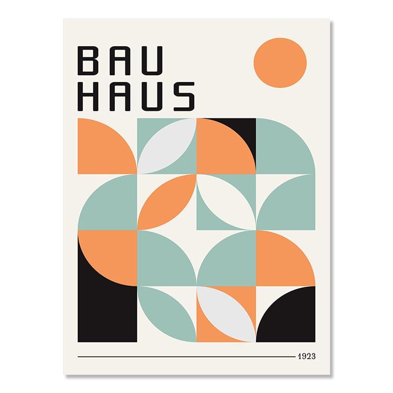 Баухаус минималистичный геометрический красный желтый бежевый постер абстрактный холст картина настенная живопись печать картина гостиная украшение дома