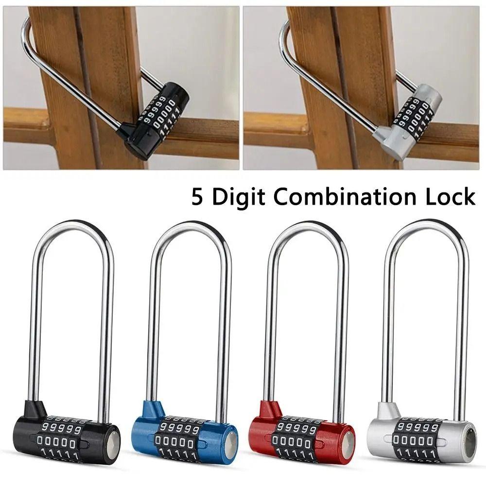 Safely Gym Door Lock 5 Digit Combination Padlock Portable Code Lock Travel Abroad