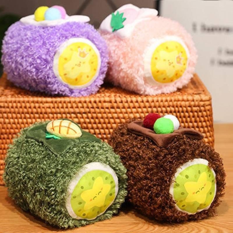 Очаровательная мягкая плюшевая игрушка в виде шоколадного хлеба, макарон, швейцарского рулета, набитое животное, подарок на день рождения