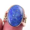 Натуральный драгоценный камень лазурит 925 пробы стерлинговое серебро ювелирное изделие двухцветное кольцо S.6 L9r49