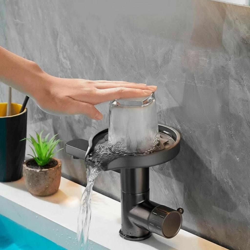 High Pressure Glass Washer Faucet Press-Activated Faucet with Glass Rinser High Pressure Glass Washer Stainless Steel