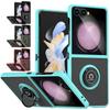 Armor Matte Case For Samsung Galaxy Z Flip 7 Z Flip7 FE Protective Cover Ring Stand Holder Shockproof Shell Coque Fundas
