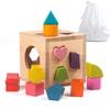 Shinse Shape Fitting Puzzle Box Fitting Shape Matching Wooden Toy Shape Recognition Fingertip Play Activity Cube Montessori Toy Educational Toy for