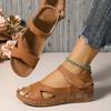 Summer Women's Sandals Hot Sale Womens Wedge Shoes Comfortable Non Slip Roman Sandals Fashion Platform Shoes for Women 2025 New