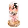 Valentines Rose Birthday Gifts For Women, Artificial Flower Light Up Rose In Glass Cover Decorative Gift For Wife Mom Best Friend Girlfriend Grandma