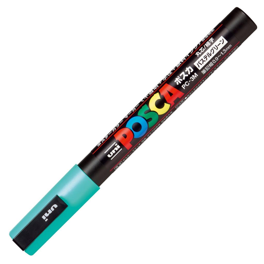 Mitsubishi Pencil Pen Posca Fine Point Round Core Pastel Green 10 Pieces Water-based PC3MP.6