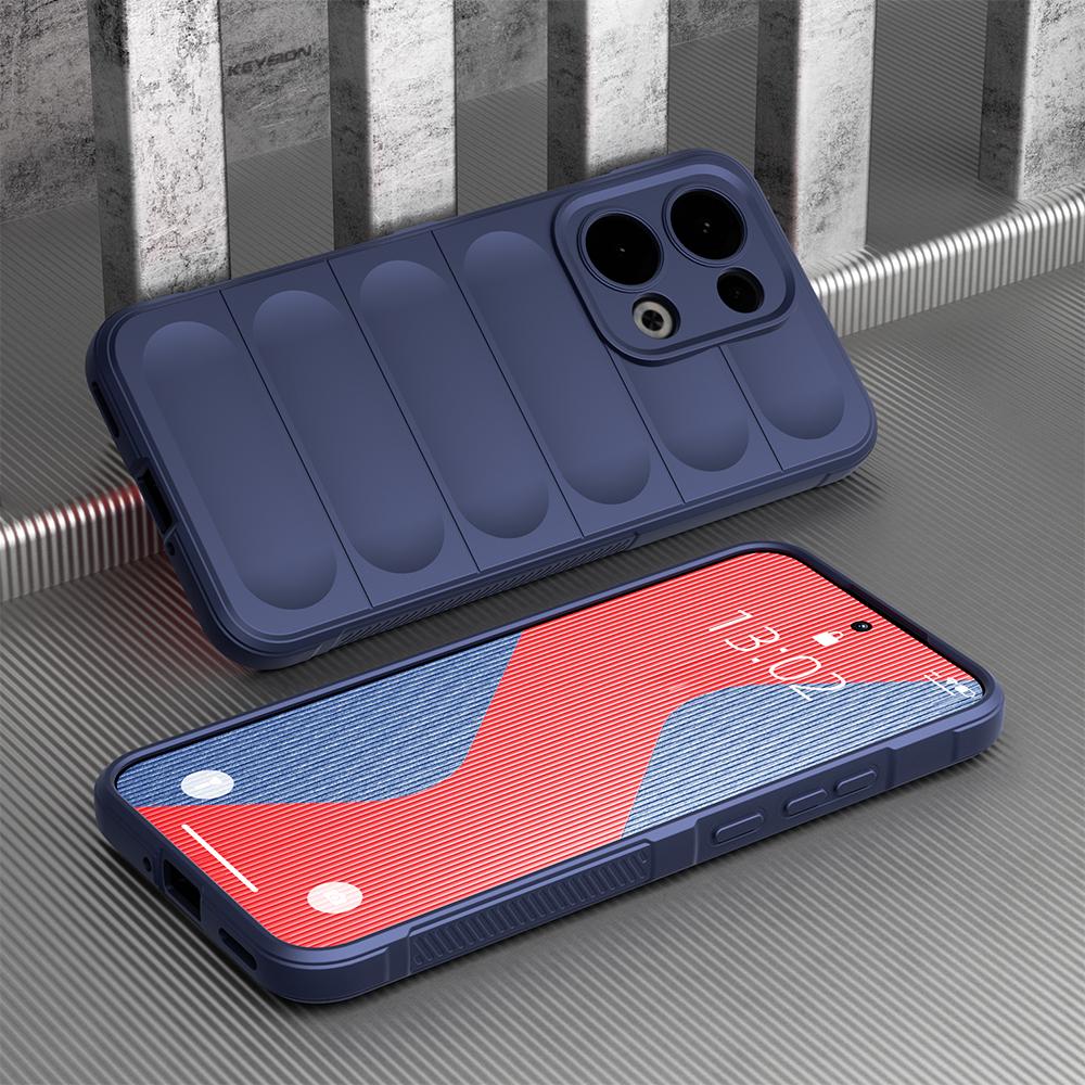 KEYSION Противоударный матовый чехол для OPPO Reno13 Pro 5G Противоскользящий мягкий силиконовый чехол для телефона OPPO Reno 13 5G 13 Pro 5G