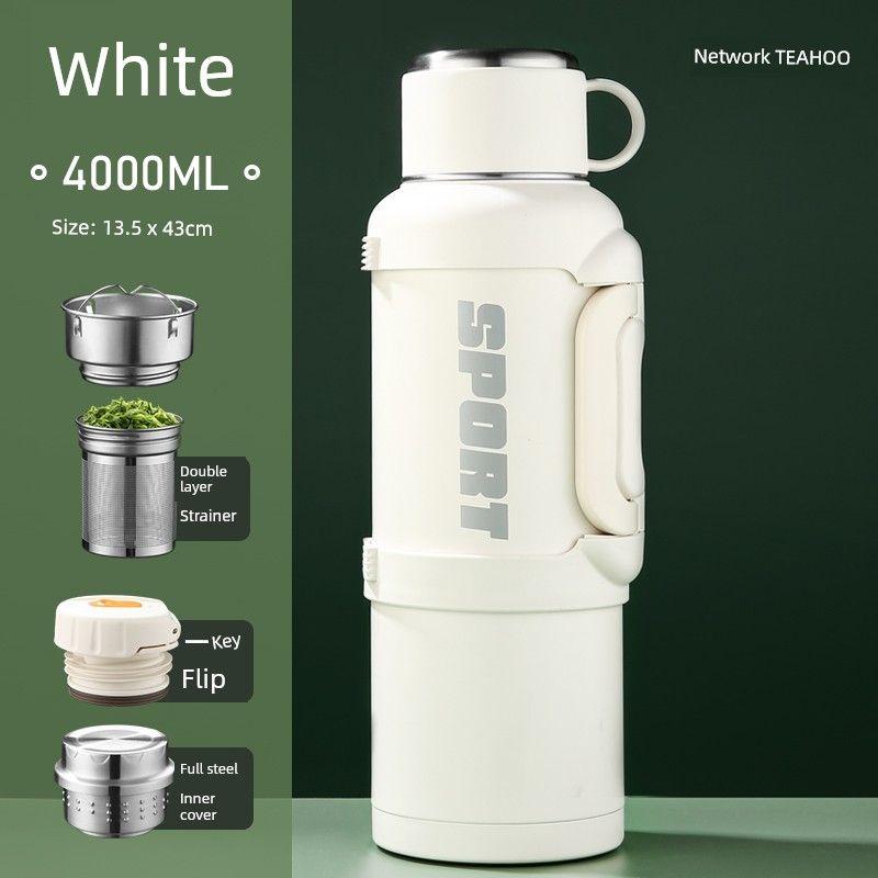 All-Steel Outdoor Travel Vehicle-Mounted Home Use 3-Liter Thermos Cup