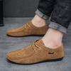 Fashion Men's Loafers, Lace Up Suede Work Shoes, 2025 New Formal Shoes, Outdoor Casual Walking Foot Covers Suitable for Lazy People