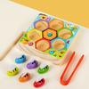Wooden Fun Bee Pairing Game Set,6 Bees,5 Bugs,Puzzle Toys, Color Classification Educational Toys, Hand Eye Coordination, Fine Motor Skills