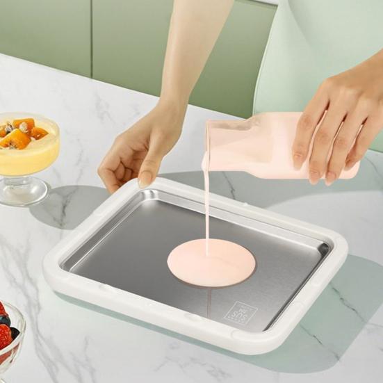 Stainless Steel Ice Cream Roll Maker DIY Freezing Yogurt & Sorbet Machine Non-Electric Home Dessert Maker