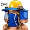 Шлем для верховой езды Шляпа с козырьком для защиты от солнца Шея с вентилятором Вентиляция Козырек Сетчатый дизайн Широкие поля Защита от УФ-излучения для Строительства Наружных работ Пешего туризма Велосипеда