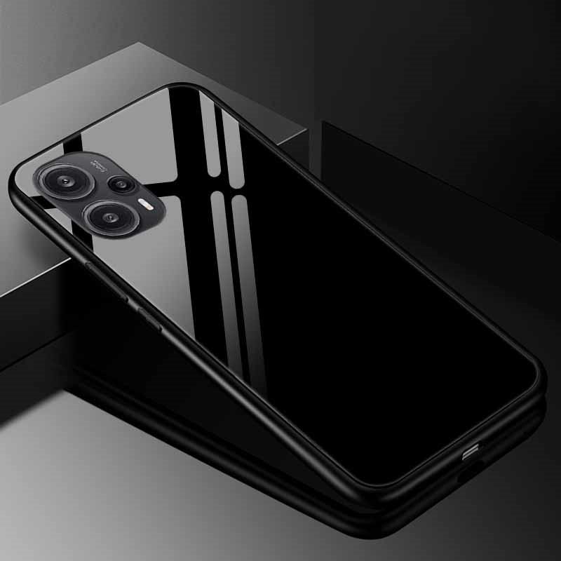 Tempered Glass Phone Case For Xiaomi Poco F5 5G F5Pro Cover Poco F5 Pro Redmi Note 12S 12C 12 4G Luxury Hard Back Bumper PocoF5