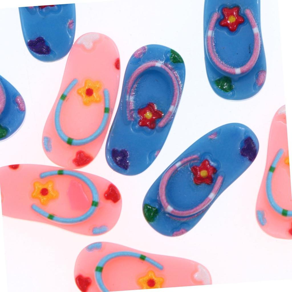 Кукольный домик Миниатюрные смоляные шлепанцы BJD Аксессуары для пляжной сцены