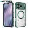 KEYSION Прозрачный магнитный чехол для iPhone 17 Pro Max Мягкий силиконовый+ПК Сверхпрочный противоударный чехол для телефона для iPhone 17 17 Air